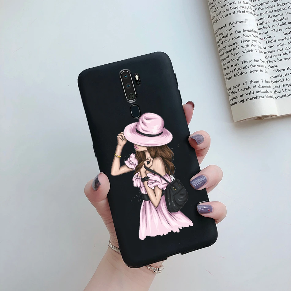 For OPPO A5 2020 Case For OPPO A9 2020 Fashion Phone Back Cover Soft Beauty Girl Silicone Case For OPPO A9 A5 A 5 A 9 2020 Funda cases for oppo cell phone