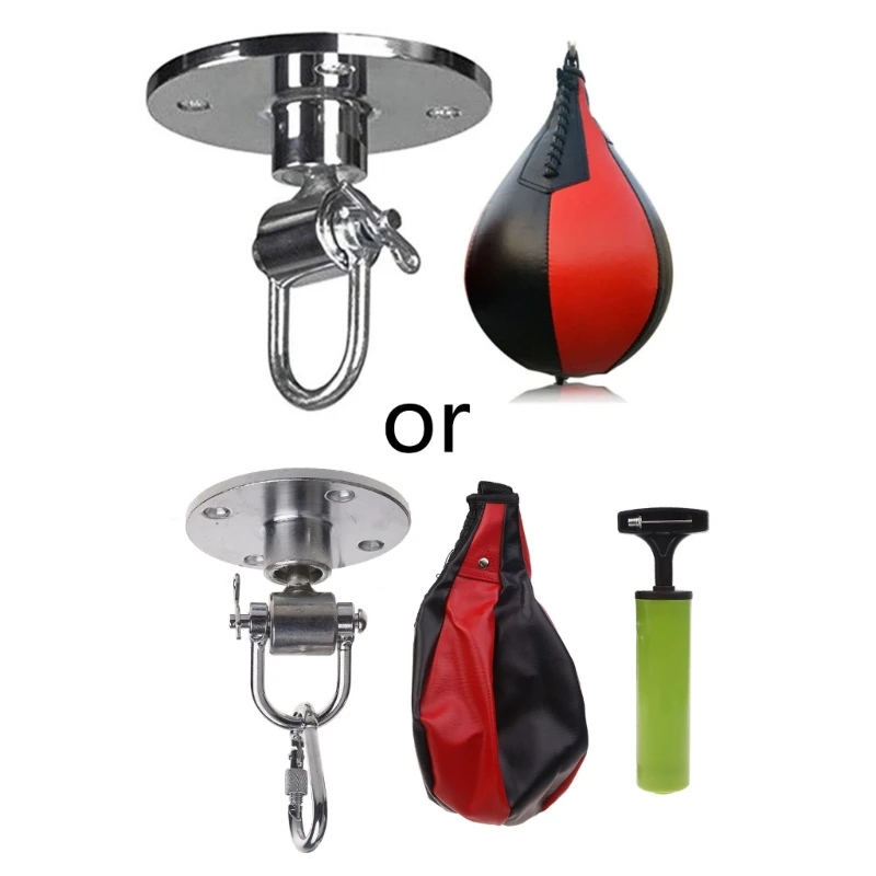 Sandbags Swivel Pear Speed Punching Ball Base Hook Mount Kit Punch Bag Speedbag Boxing Muay Thai Punch Boxe MMA Fitness Sports E
