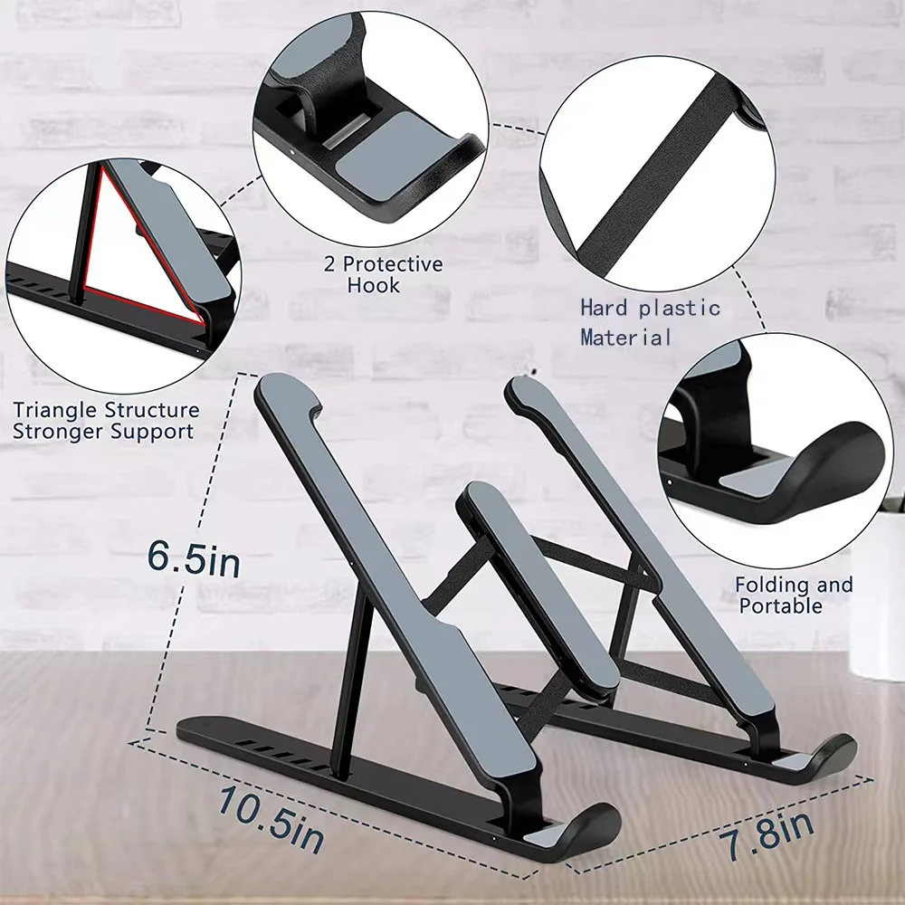 Laptop Stand Foldable Laptop Stand Adjustable Support Base Notebook Stand for Macbook Pro Non-slip Riser Cooling Bracket for Laptop & Tablet