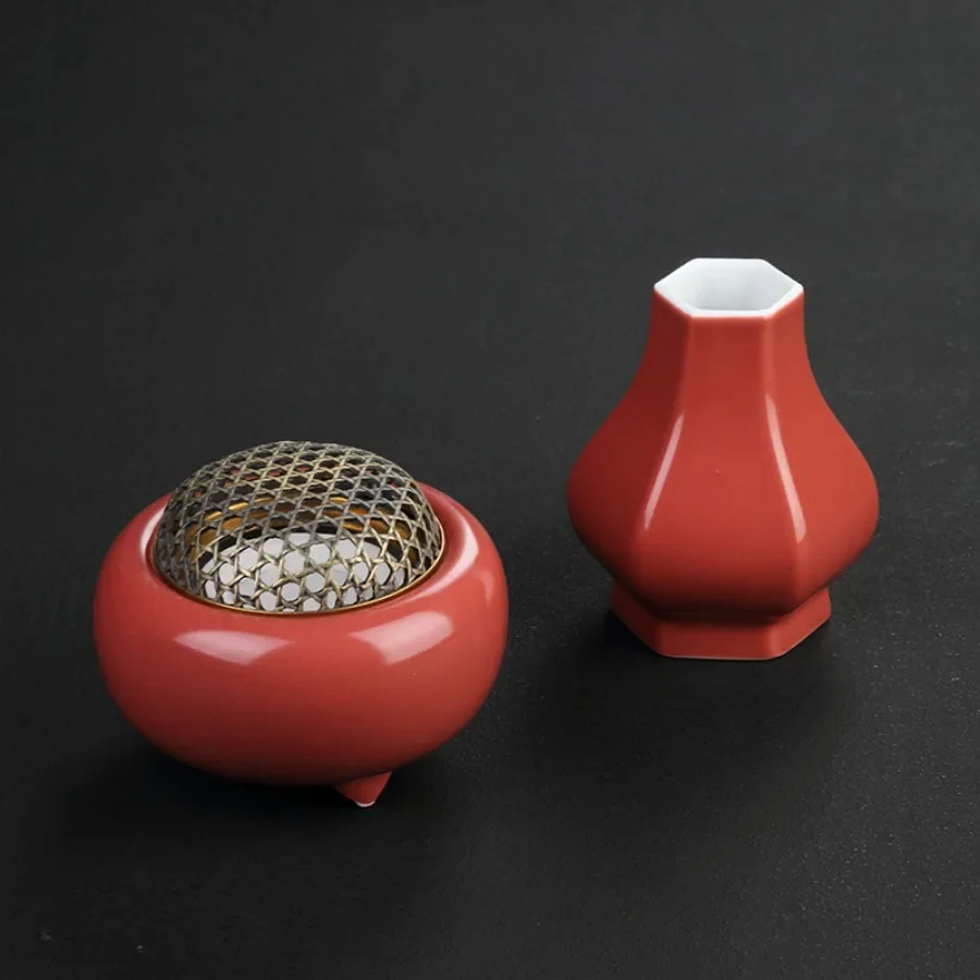Ceramic Incense Burner Ornament Electric Porcelain Incense Burner Modern Chinese Portable Round Norse Porta Incenso Home Decor - Image 4
