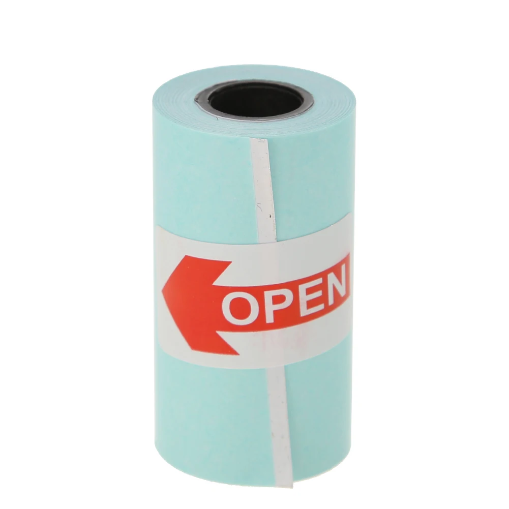 Blue 3 Rolls Thermal Printing Roll Paper Stickers 57mmx30mm for Pocket Paperang Photo Printer for Mini Pocket Photo Printer