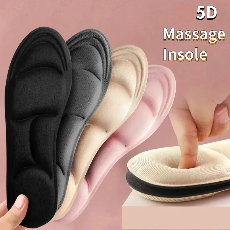 thumbnail image 5 of Plantillas 5D para zapatos de mujer, plantillas deportivas transpirables para correr, soporte para el arco de los pies, fascitis plantar, almohadillas para zapatos, suela de espuma viscoelástica, 5 of 5