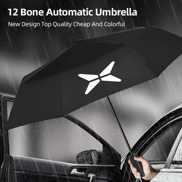 Car Fully Automatic Folding Umbrella Sunshade Accessories For Xpeng P7 G3 G3i G9 P5 X2 N5 F30 H93 Beta 2019 2020 2021 Parasol 1