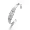 Catholic Priests and Saints Saint Benedict Cuff Bracelet for Men Women Simple Stainless Steel Exorcist Amulet Wrist Jewelry Gift 5