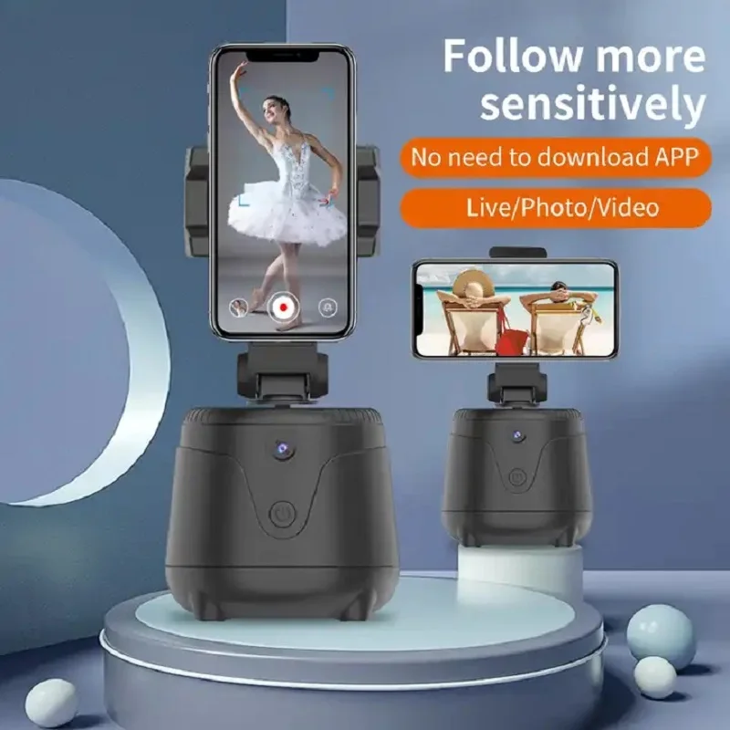 Face Recognition Tracking e Follow up Bracket 360 Graus Estabilizador Rotativo Desktop Shake Live Shooting ai - Image 3