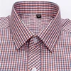 Fashionable Cotton Plaid Shirt Men's Short Sleeve Single Patch Pocket Design Young Casual Standard Fit Men's Shirt 5