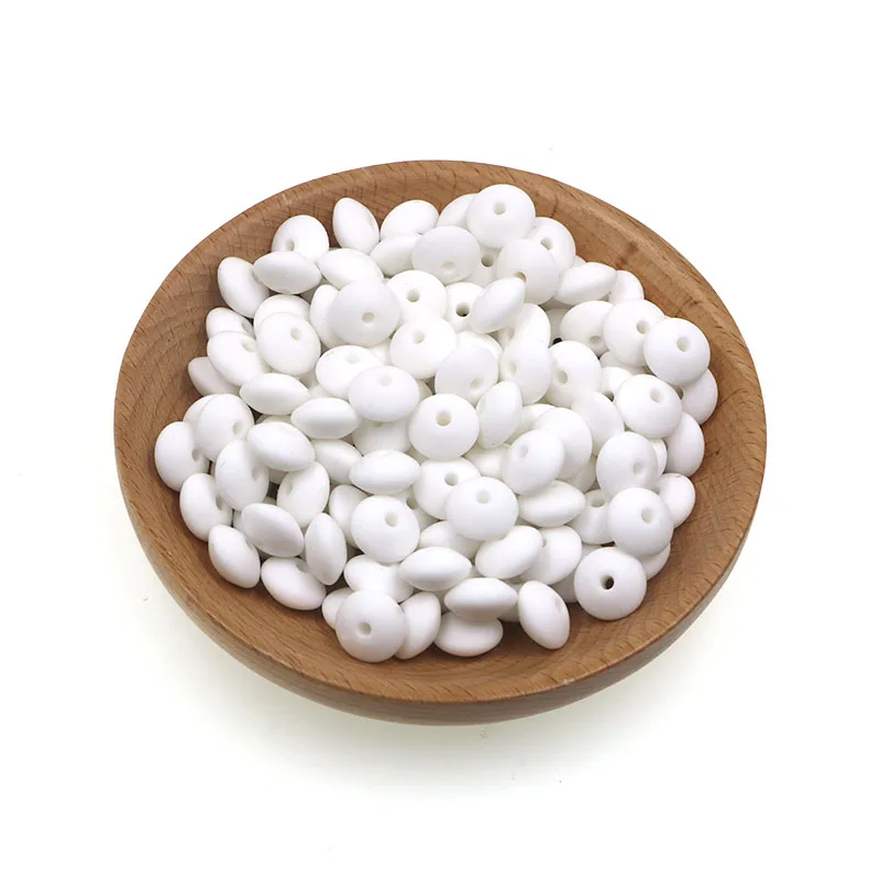 Silicone Lentil Spacer Beads for DIY Accessories (12mm, Multiple Quantities Available)