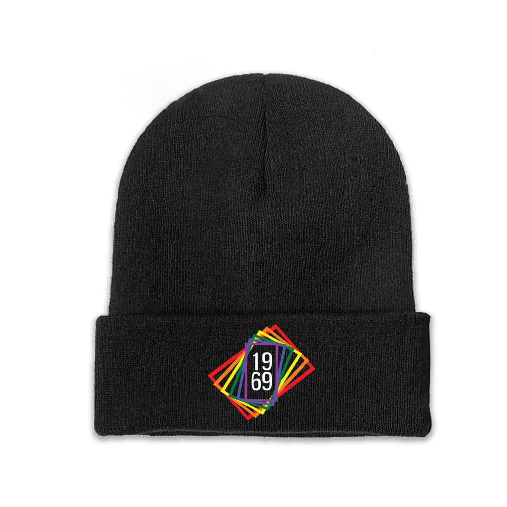 

LGBTQ Lesbian Gay Bisexual Transgender Skullies Beanies Caps 1969 Stonewall Riots Commemoration Knitted Bonnet Hats Ski Cap