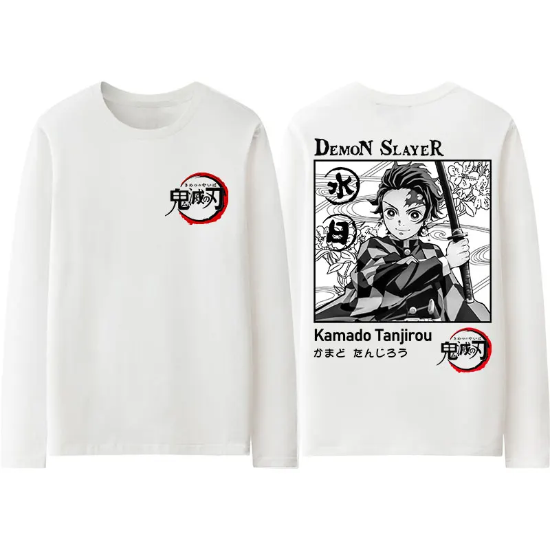 

Ghost Killer Anime Clothes Male Autumn Pure Cotton Through No Lang Charcoal Ji Lang My Wife Good Easy Long Sleeve T-shirt Tide
