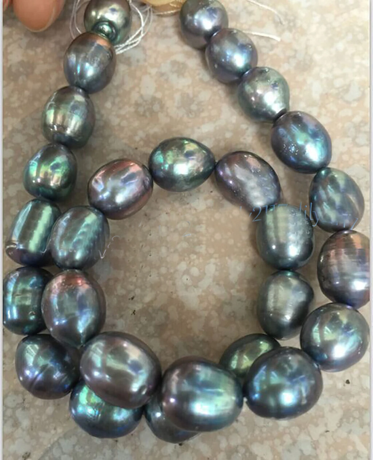 Tahitian Pearl Baroque Pearl Necklace Price 10-11mm Authentic