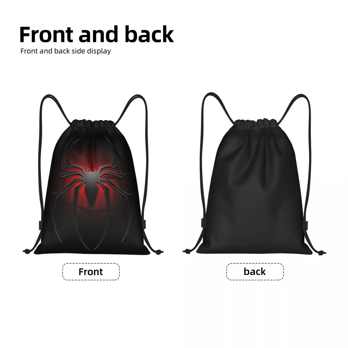 Cartoon Animal Little Spider Drawstring Backpack Women Men Sport Gym Sackpack Foldable Shopping Bag Sack