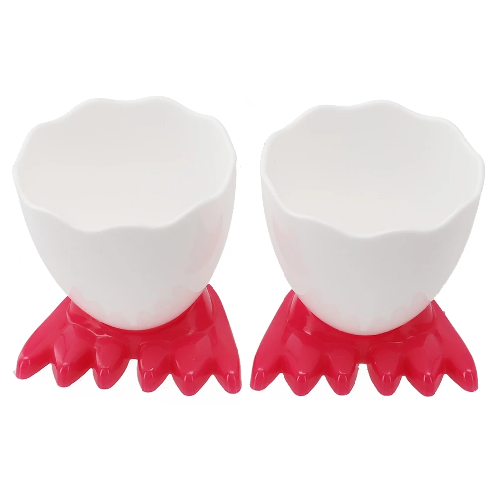 Cute Creative Egg Cup Holder Plastic Eggs Holder With Feet Eggs Separator Boiled Container Kitchen Accessories 4Pcs egg cups holder,egg container