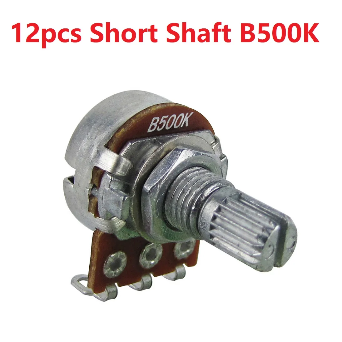 FLEOR 12PCS 18-spline Mini Potentiometer Gitarre Töpfe 500K/250K Lange/Kurz Welle Wählen E-gitarre Teile – Detail 9