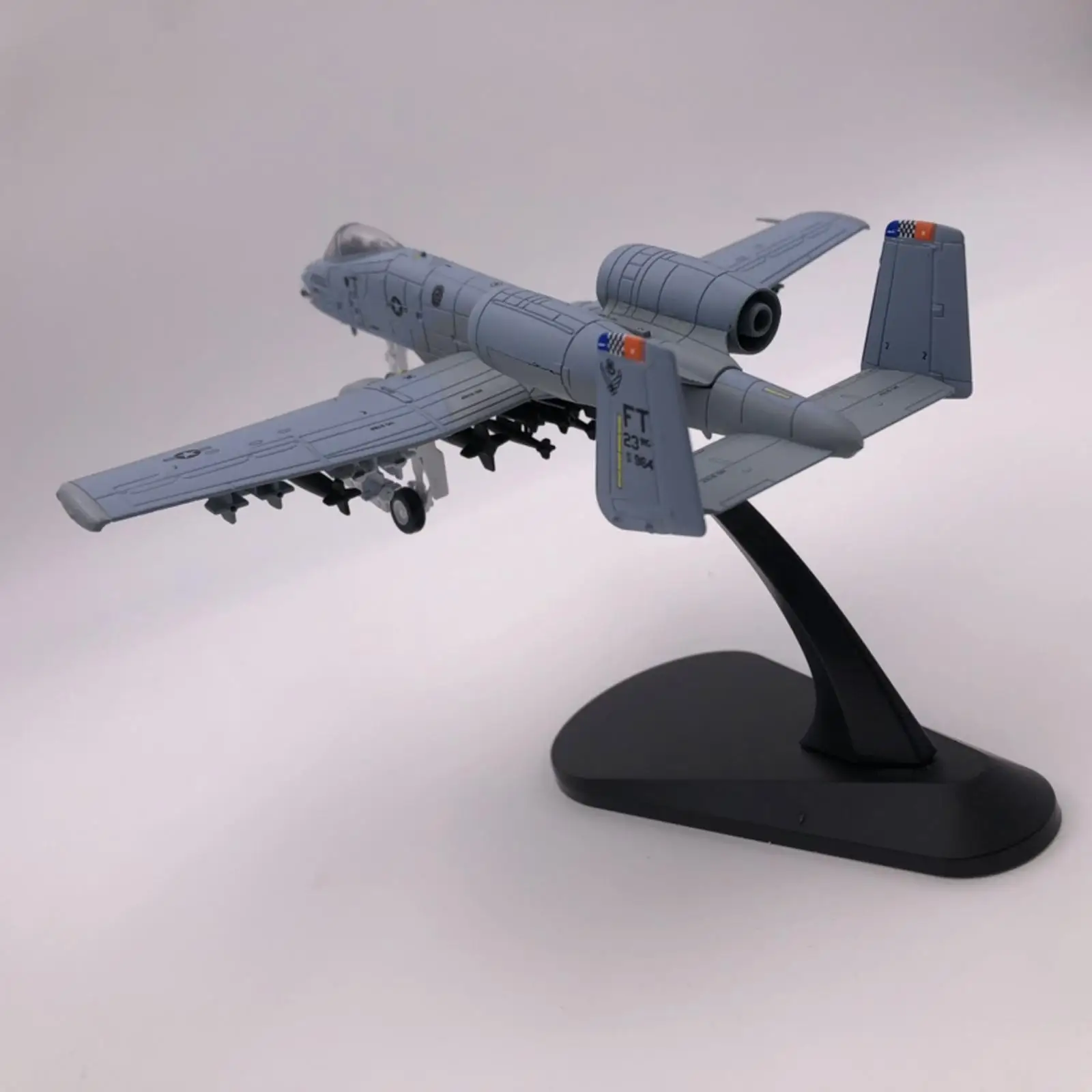 1/100 Diecast Fighter Kids Toy A-10 Attack Plane Aircraft Military Model, for Home Office Decoration