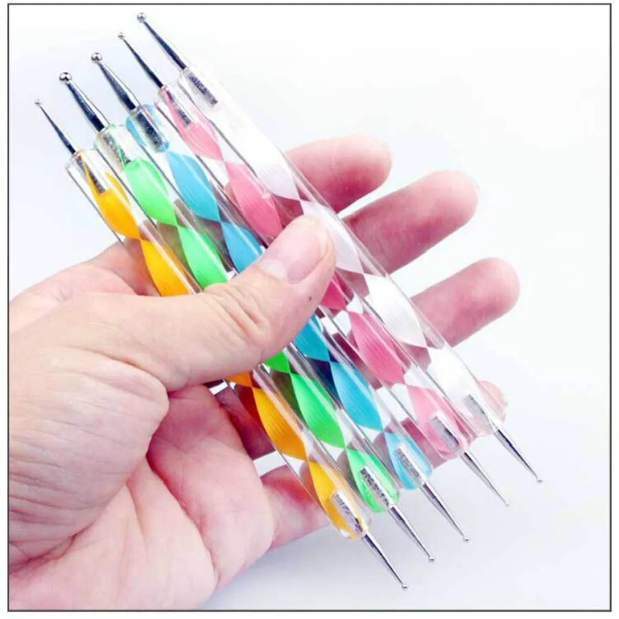 Nail Art Tools 5Pcs Professional UV Gel Polish Dotting Pen