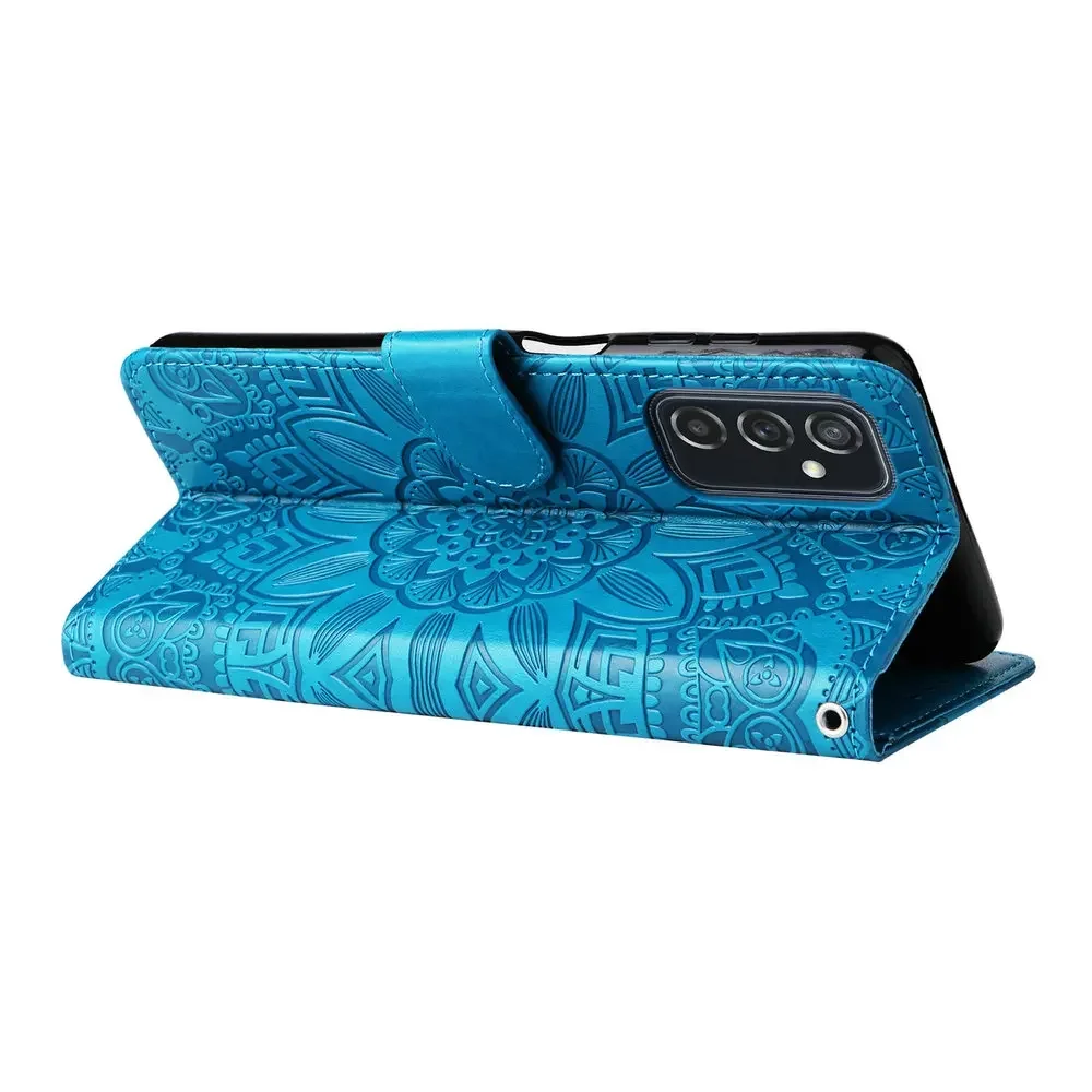 Elegant Leather Floral Wallet Flip Cover - Premium Book Style Case