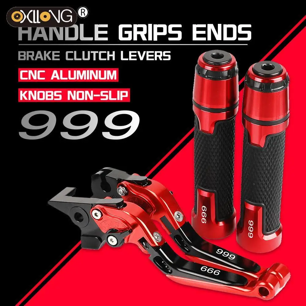 

999 2003-2006 Motorcycle CNC Brake Clutch Levers Handlebar knobs Handle Hand Grip Ends FOR DUCATI 999 S R 2003 2004 2005 2006