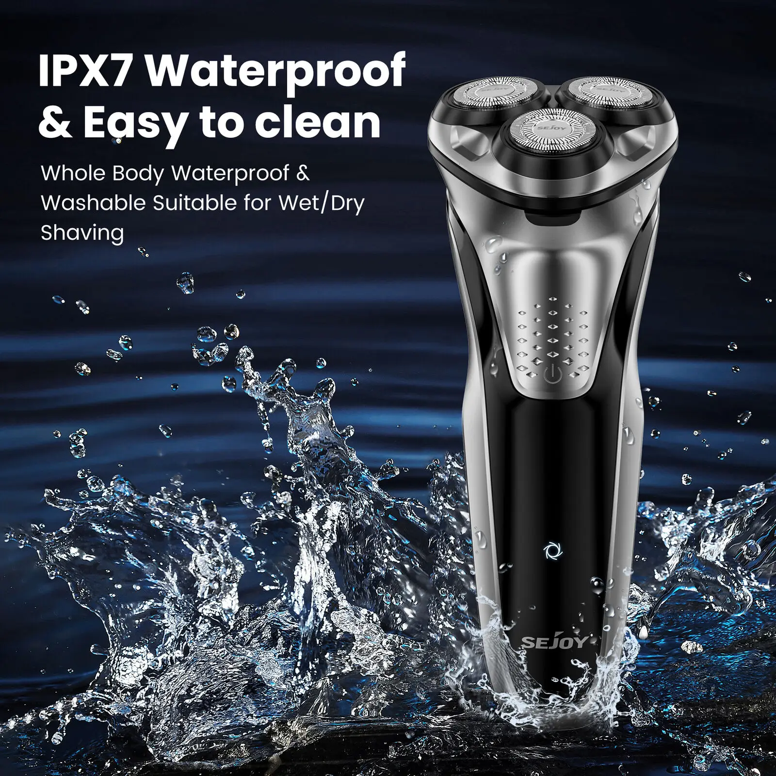 Sejoy Electric Shaver for Men's Electric Shaving Clipper Machine 3D Floating Wet Dry IPX7 Waterproof Beard Razor Beard Trimmer 4