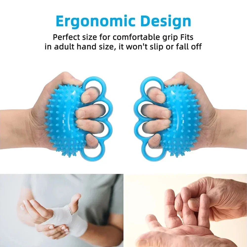 Four-fingered Hedgehog Ball Primary Grip Training Soft Ball Rehabilitation Massage Finger Practice Hand