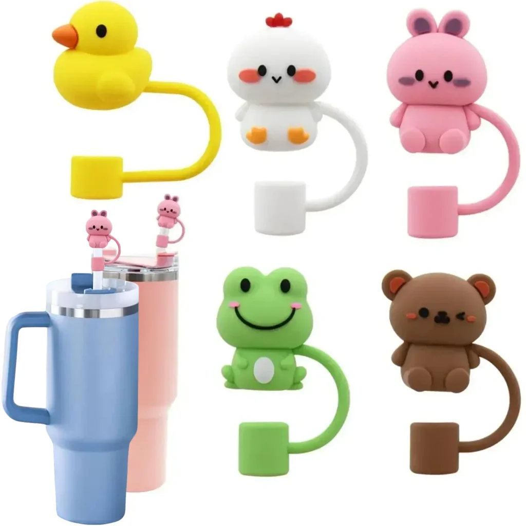 Deeceymbur Silicone Straw Cover Cap Cup Toppers For Straw Straw Cap Cover Cute Bow Shaped Splashing Proto Straw Cap Cover Reusable Water Bottle Straw Cap Cover 0.4in Diameter