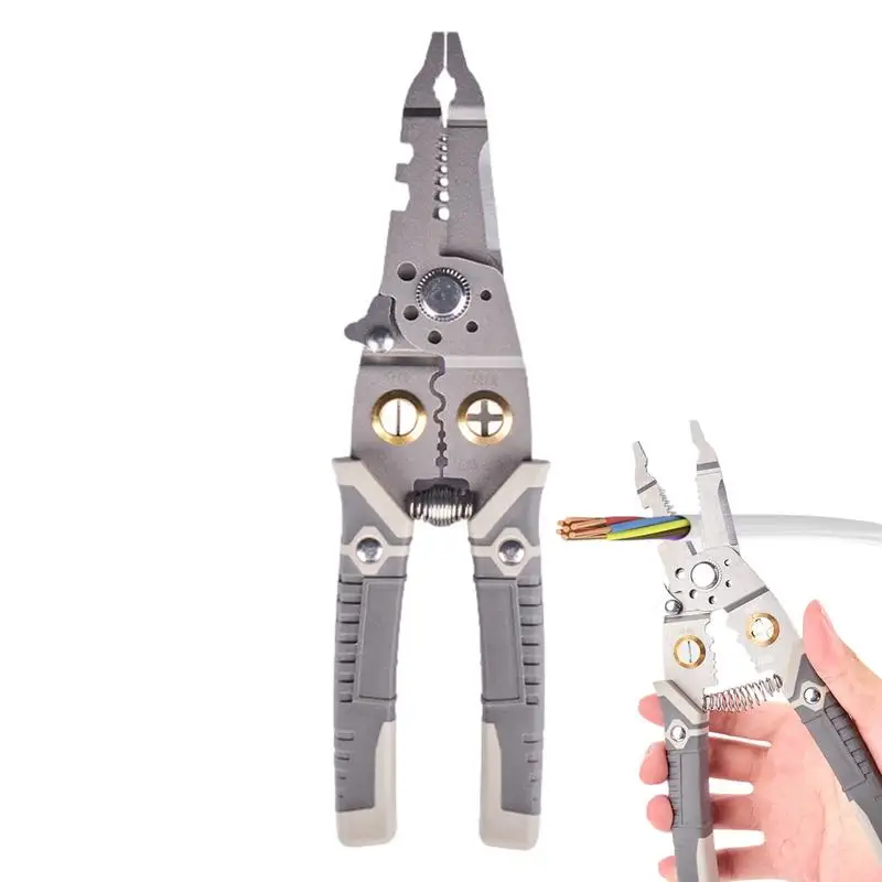 

Electrical Wire Strippers Wire Stripping Pliers Flush Pliers With Supplementary Stripping Cutting Pliers Handy And Slim Diagonal