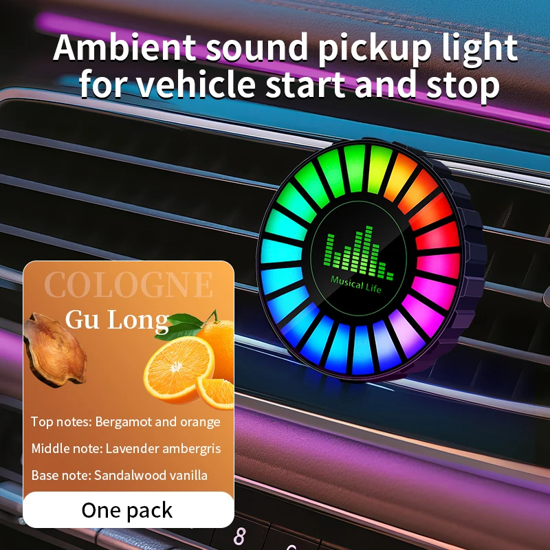 RGB Colorful Ambient Car Aromatherapy Outlet with Ocean Fragrance