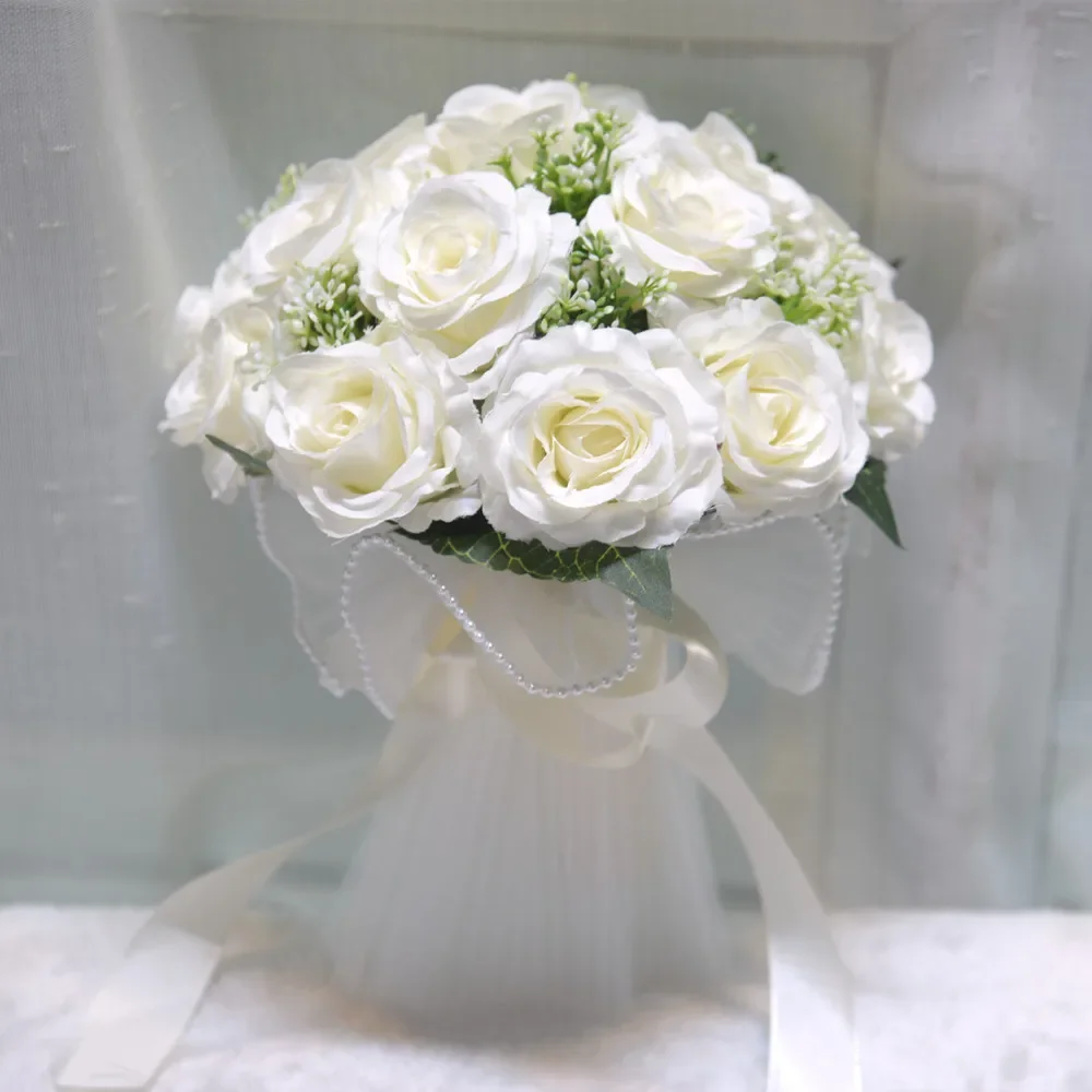 

Outdoor Wedding Engagement Simulation Rose Hand Bouquet Cross-border Western Forest Hand Bouquet New Bridal Hand Bouquet Z-732