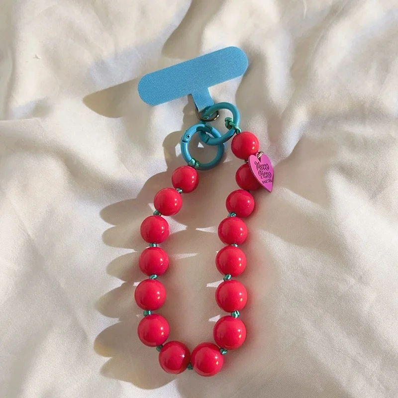 Beaded Adjustable Charm Wristlet Bracelet with Detachable Lanyard