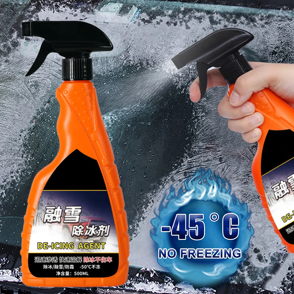 Deicer For Car Windshield Ice Melt Spray Agent Windshield Glass Defroster  500ml Ice Melt Spray Agent For Rapid Thawing Glass - AliExpress