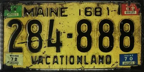 

Maine License Plate Home Decor Wall Decor Farmhouse Decor Posters Motorcycle Garage Decor Room Decoration Vintage Decor