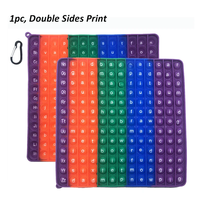 Children CVC Word Spelling Game Silicone Fidget Table Game Language Toys English Early Learning Educational Montessori Kid Toys 5