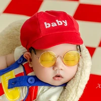 Heart Shaped Infant Glasses Newborn Photography Prop Baby Boy Girl Photo Shoot Round Sunglasses for Infants Eye Wear Accessories 2