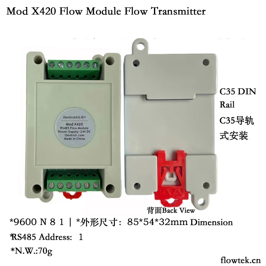 Flow Sensor YF-B1-S 4-20mA and Pulse Singal to Output Module Mod X420 Dijiang Flow Module Transmitter