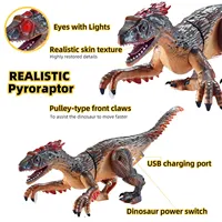 2.4G Wireless Remote Control Dinosaur with Electric Lights and Sound Effects,5-channel Brontosaurus Toys,Best Gifts 2