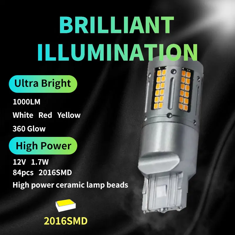 10Pcs Led   1156 BA15S P21W 1156 BAU15S PY21W 1157 BAY15D P21/5W T20 7440 W21W 7443 W21/5W 84Smd Canbus  