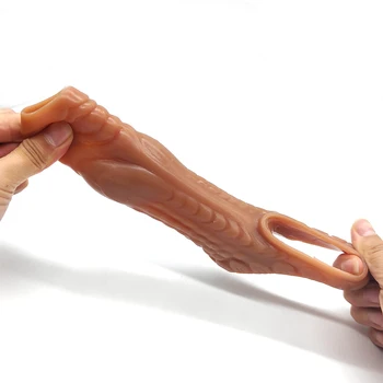 FAAK Dog Knot  Penis Sleeve Extender Silicone Dildo Enlargement Fantasy Sex Toys For Men Delay Ejaculation  Intimate Sex Shop 5