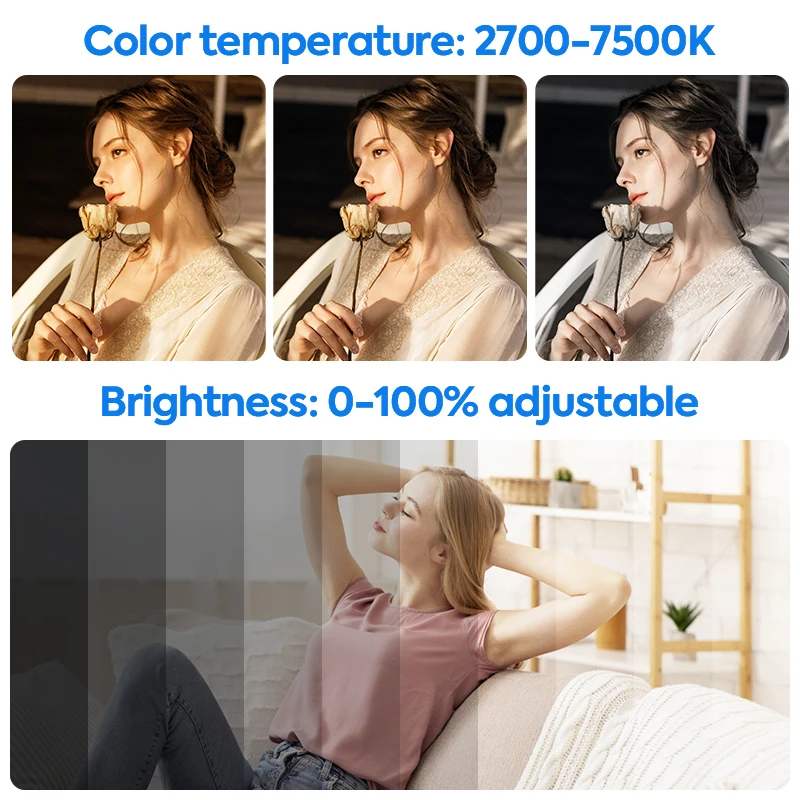 2pack Photography Lighting Kit,24inch Large Bi-Color LED Video Light Panels With Lighting Tripods For Youtube Videos Shooting 3