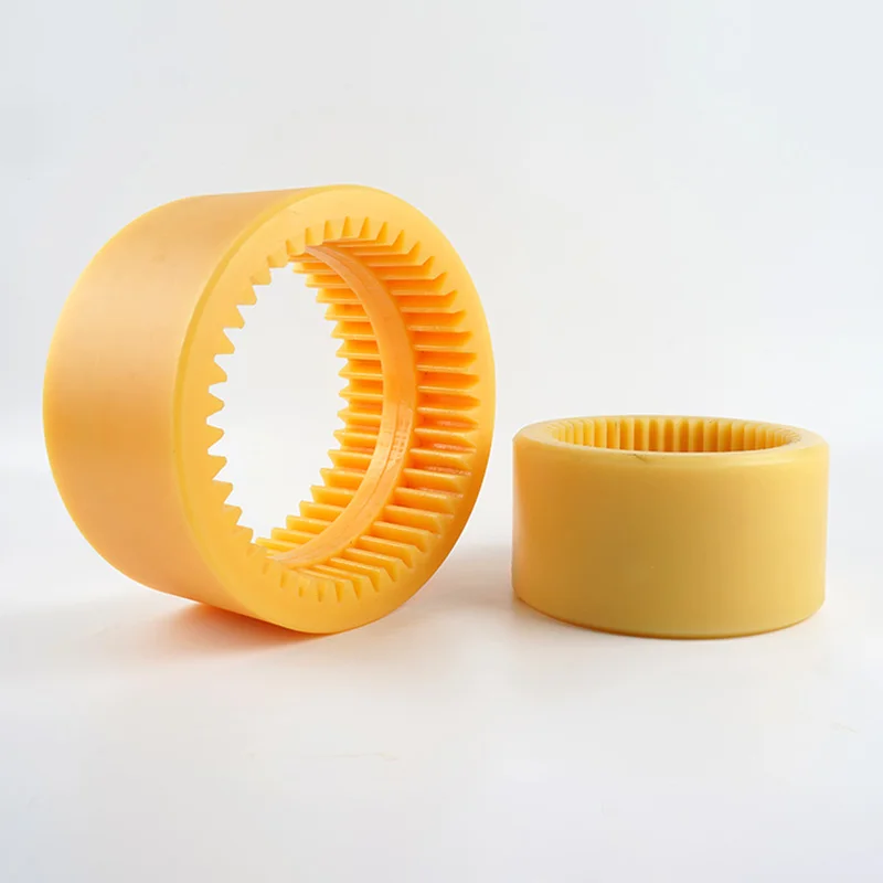 Nylon Manga Tambor Dente Curvo Dente Interno Acoplamento Manga 24 ou 28 Dentes Gear