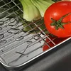 Kitchen Food Storage Tray Stainless Steel Serving Plates BBQ Steamed Spices Buffet Dishes Household Organizers Utensils 4