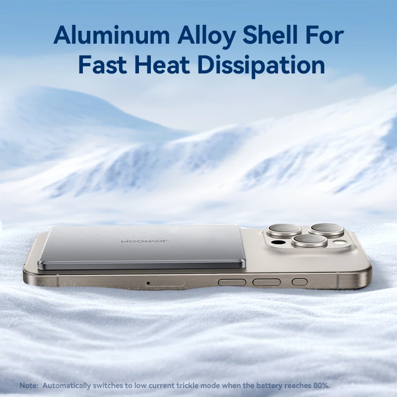 JOYROOM 0.35 Inch Ultra Slim Power Bank for Magsafe 5000mAh Wireless Portable Charger with USB-C Cable for iPhone 16/15/14/13/12 - Image 4