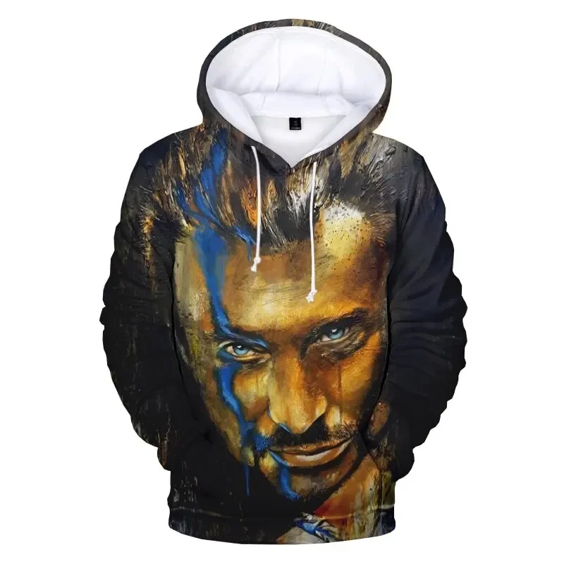 thumbnail image 1 of Nueva sudadera con capucha para hombre del cantante de rock Johnny Halliday, sudadera con capucha de moda urbana de hip hop con estampado 3D, ropa de hombre de gran tamaño a la moda, 1 of 5