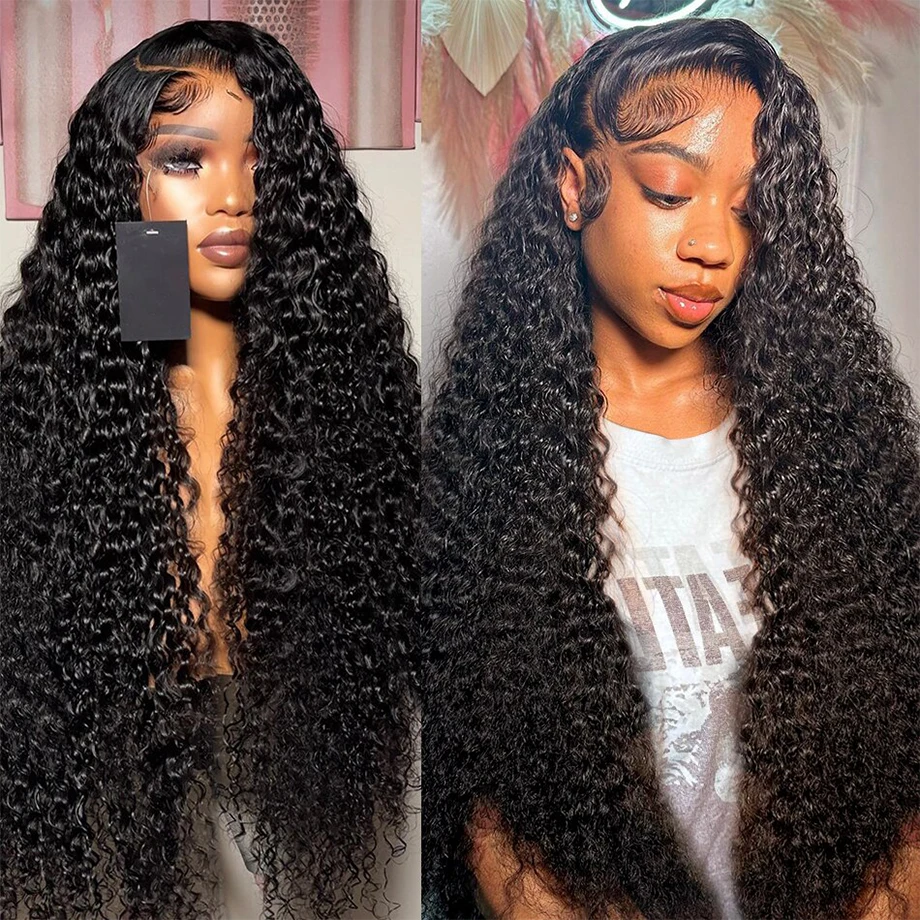 

30 inch Deep Wave Frontal Wig 13x6 Hd Lace Curly Wig For Women Water Wave PrePlucked 13x4 Hd Transparent 360 Lace Wig Human Hair