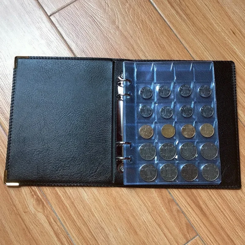 Album Porta Monete Ignifugo Da Collezione | 688 Etichette E 410 Tasche | Raccoglitore Con 4 Anelli In Acciaio | Protezione Sicura Per Monete E Banconote