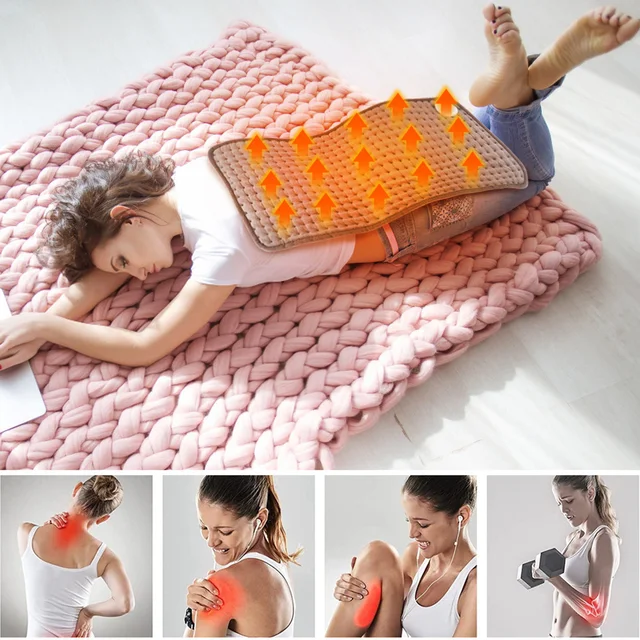 75W Elektromos Fűtőpad Hátfájáshoz 10 Hőszintű Lágy Hőnövény Nedves, Száraz Terápiához - Image 3