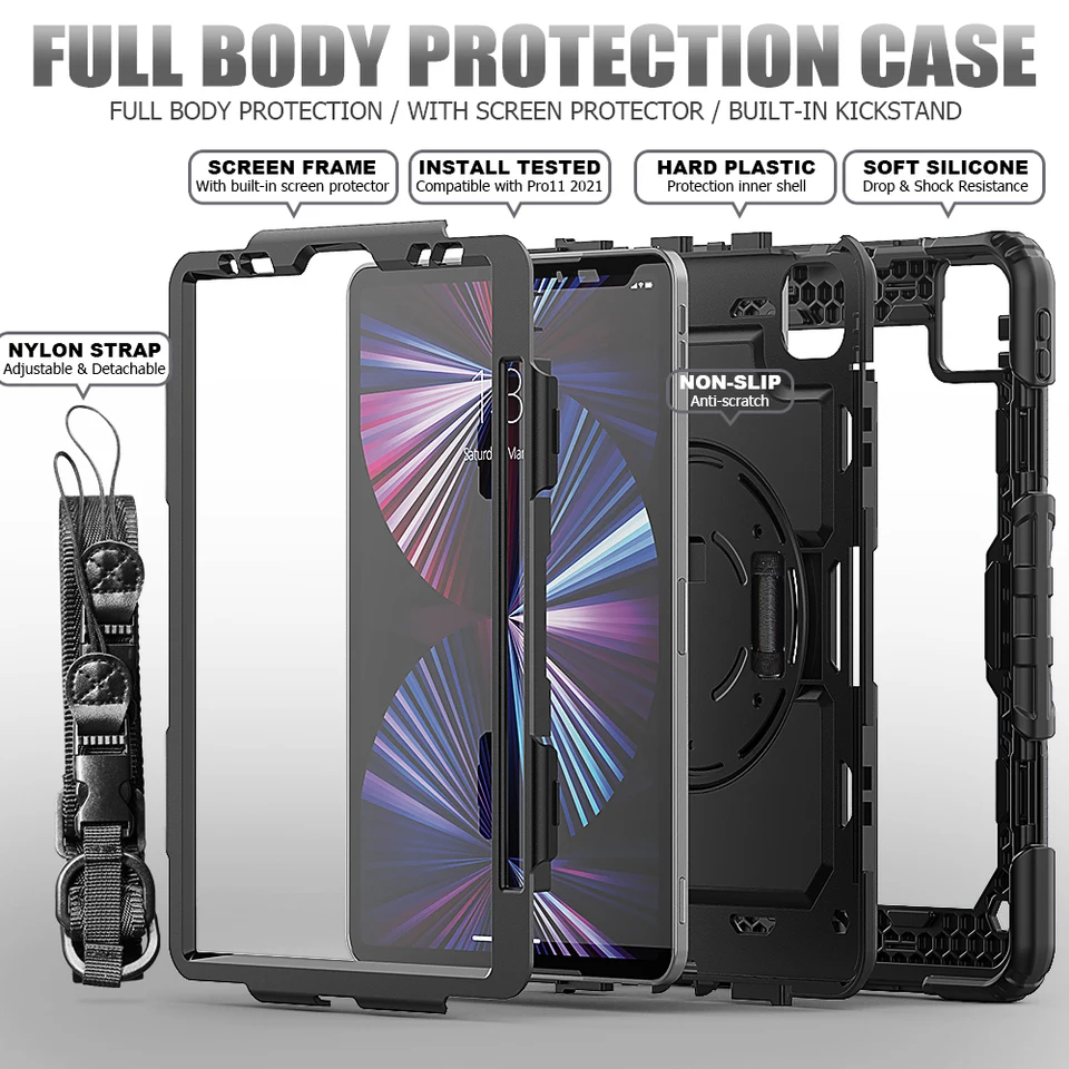 Custodia In Pelle Multicolore Per IPad | Universale Per 10.2, 10.9, 9.7, Air, Mini, Pro