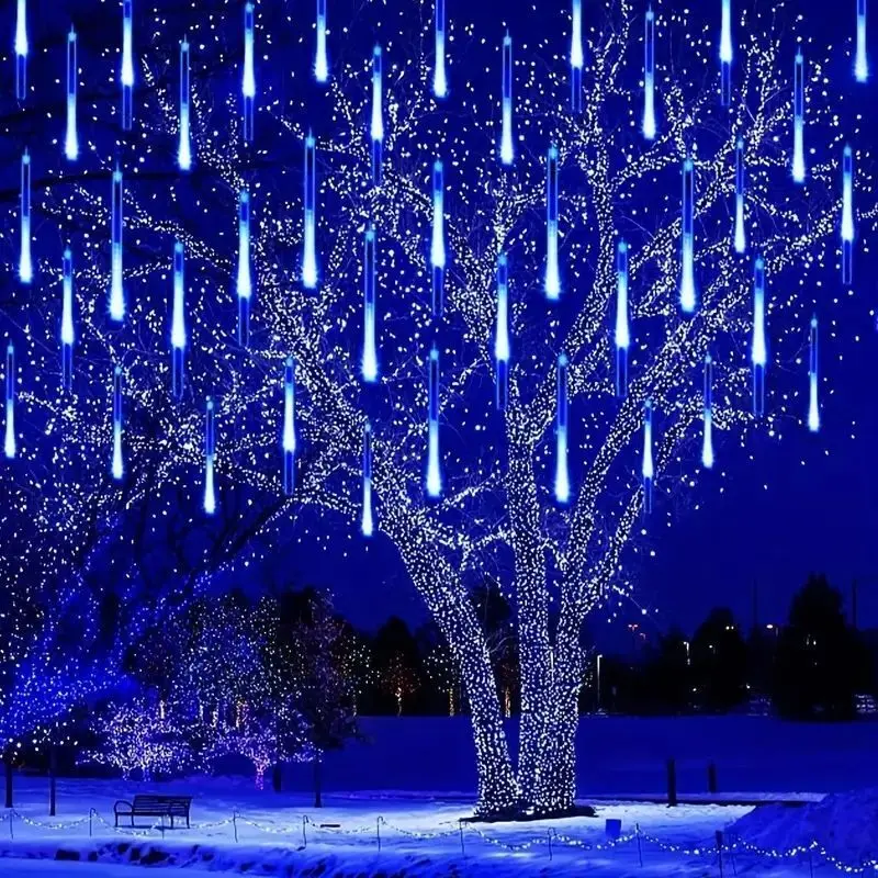 2 Luces LED Carámbano Con Control Remoto - 102 LED, 8 Modos, Pilas, Impermeables IP44, Para Navidad Y Bodas