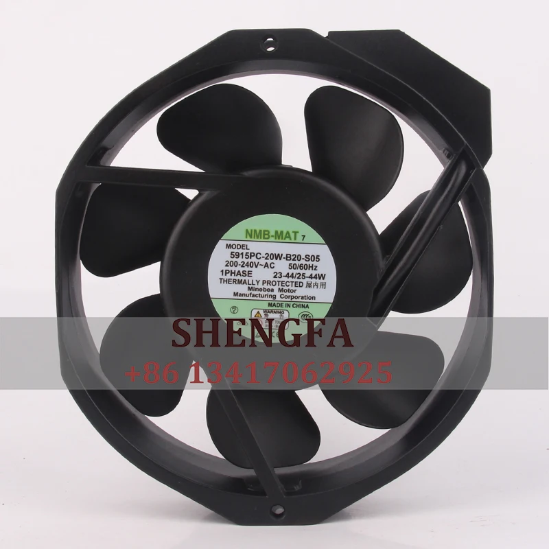 

NMB 5915PC-20W-B20-S05 Case Cooling Fan AC230V 172X150X38MM 17CM 17238 Metal High Temperature Resistant Centrifugal