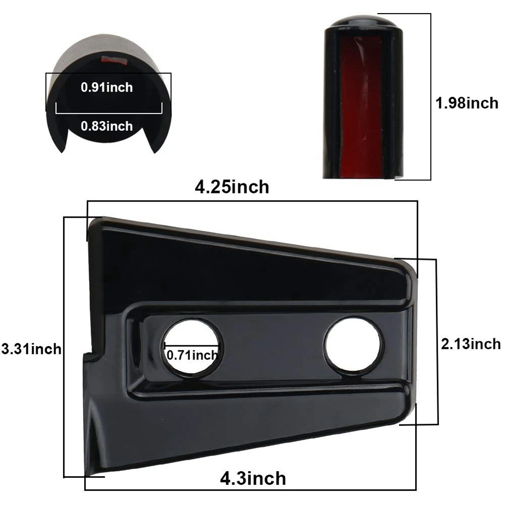Marlaa 8 Pieces Universal Car Door Hinge Protection Covers for Jeep Wrangler JK JKU 2007- Decoration Accessories