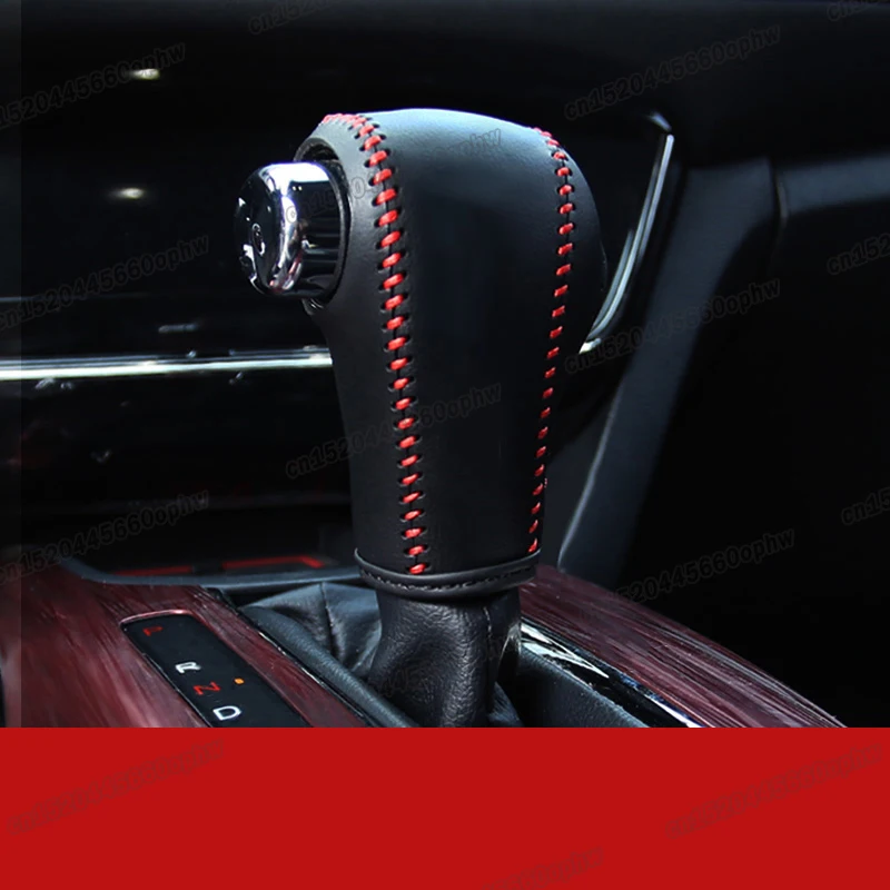 cowl leather car gear lever shift knob cap cover mat for honda hr v