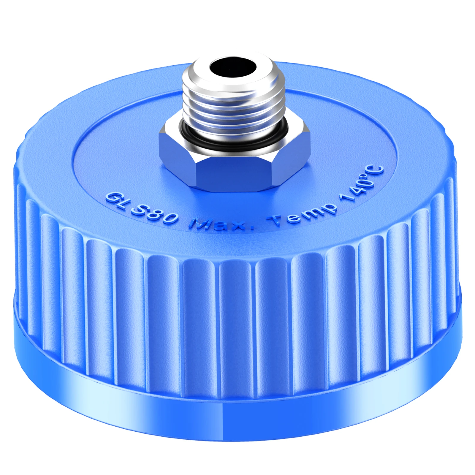 GL45 / GL80 Liquid Media Cap with 1/2&rdquo; G / 1/4"G Stainless Steel Threads for Industrial Laboratory Liquid Extraction, 1pcs